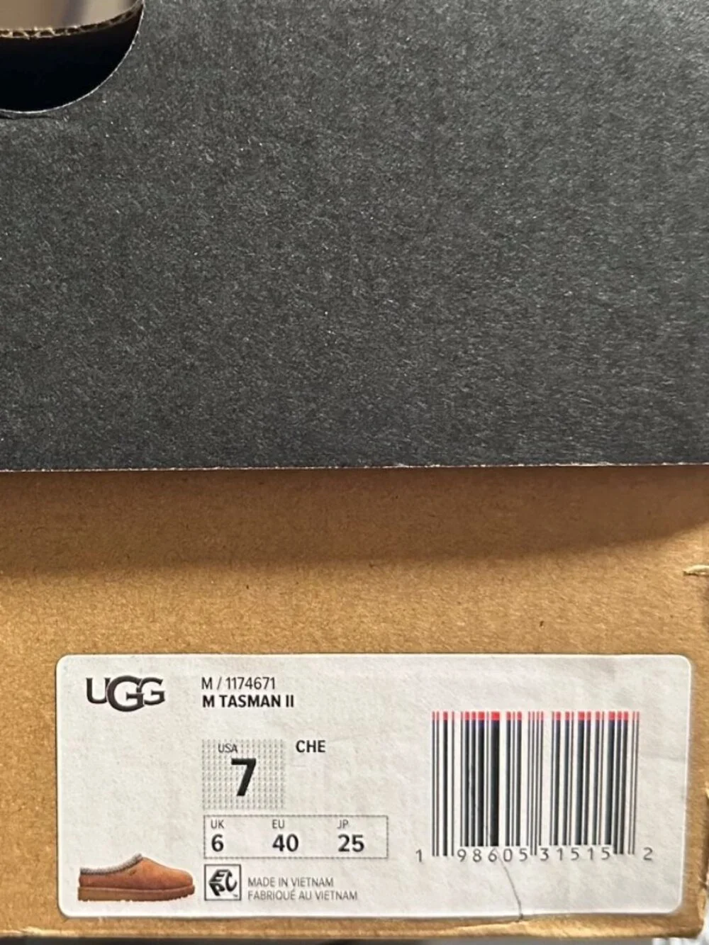 UGG Men's Tasman II Slipper - Chestnut (Size 7)